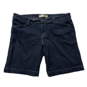 Joe Fresh Plus Sz 16 Lady Women Dark Denim Classic Pocket Jean Shorts